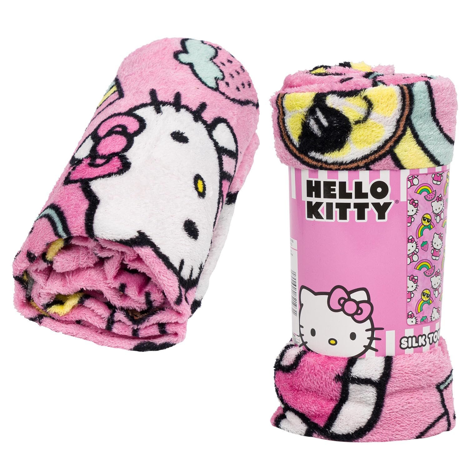 Hello Kitty Silk Throw Blanket - Rainbow, Women's, Home Decoration