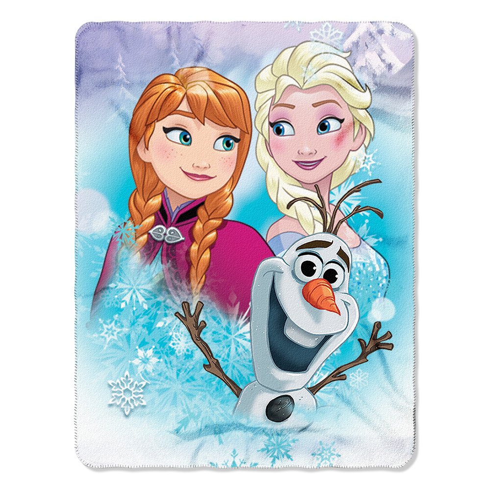 NORTHWEST Disney Frozen Snow Journey Fleece Throw Blanket for Family Viewing Parties
