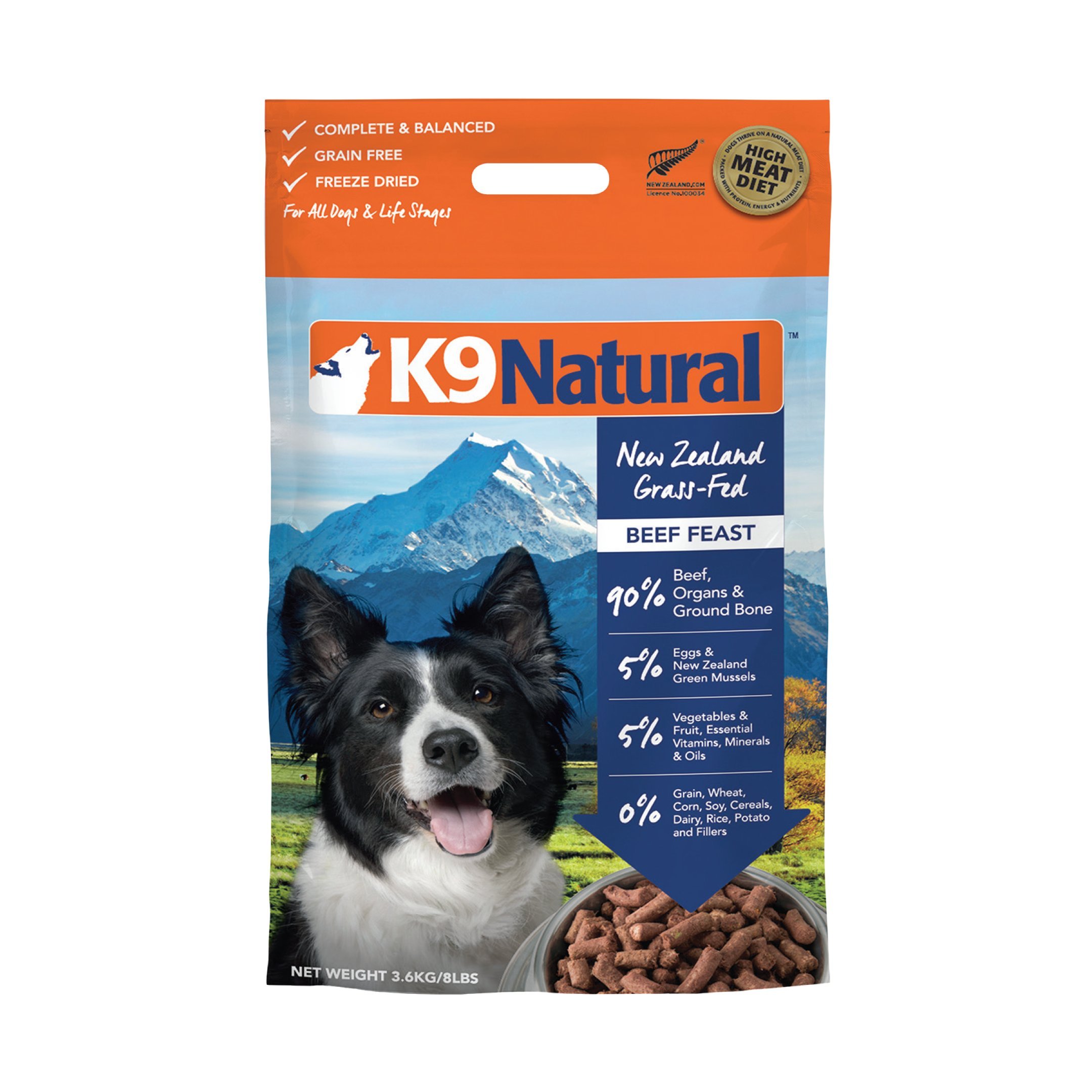 K9 Natural Grain Free Freeze Dried Dog Food for Beef Lovers - Beef, 8lb  
K9 Natural Grain Free Freeze Dried Dog Food -
