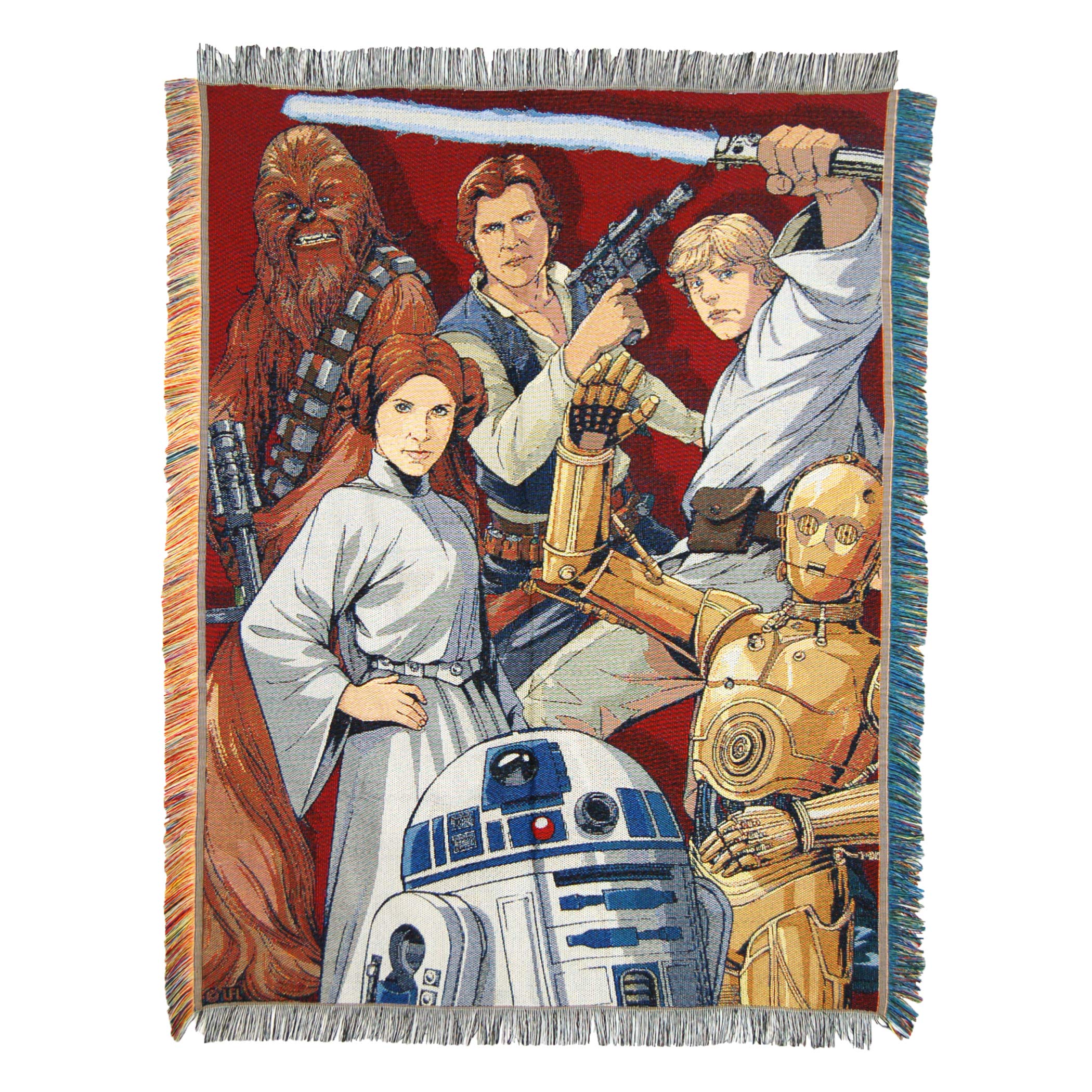 NORTHWEST Star Wars Rebel Forces Woven Tapestry Throw Blanket - 48" x 60" - Cozy Living Room Decor